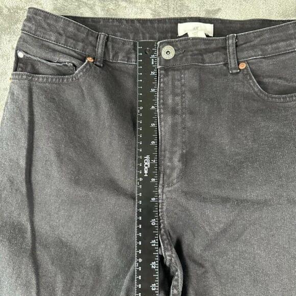 H&M Jeans Womens 16 Black Baggy Fit Dad Jeans Loose 90s Fit High Waist - Picture 6 of 9